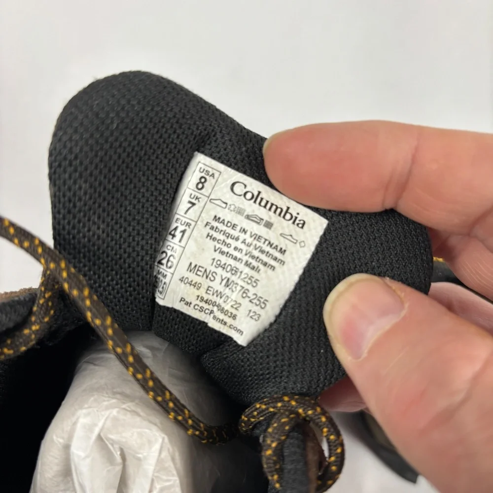 Colombia, Hiking Shoes, omni-grip, Brown/Gray-ish Brown, Leather/canvas, Size 8 - Picture 12 of 15